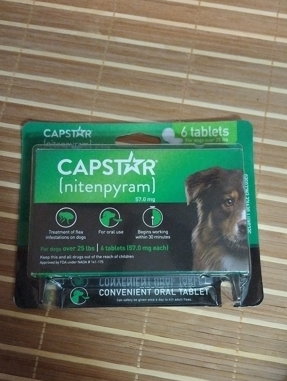 Capstar (nitenpyram) Oral Flea Tablets - Green Packaging